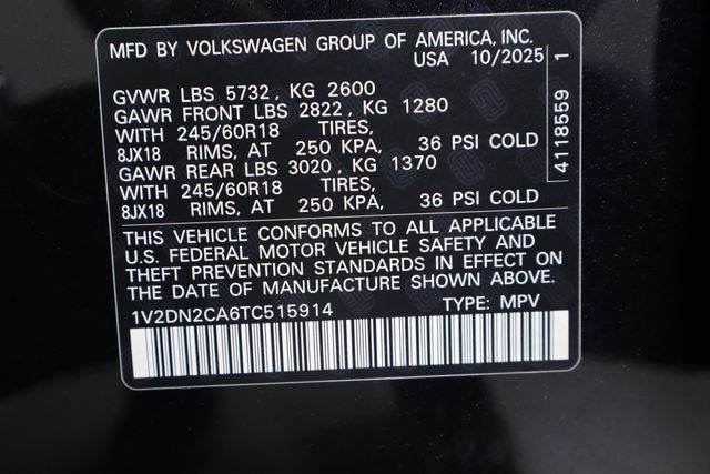 2026 Volkswagen Atlas 2.0T SE Raleigh NC