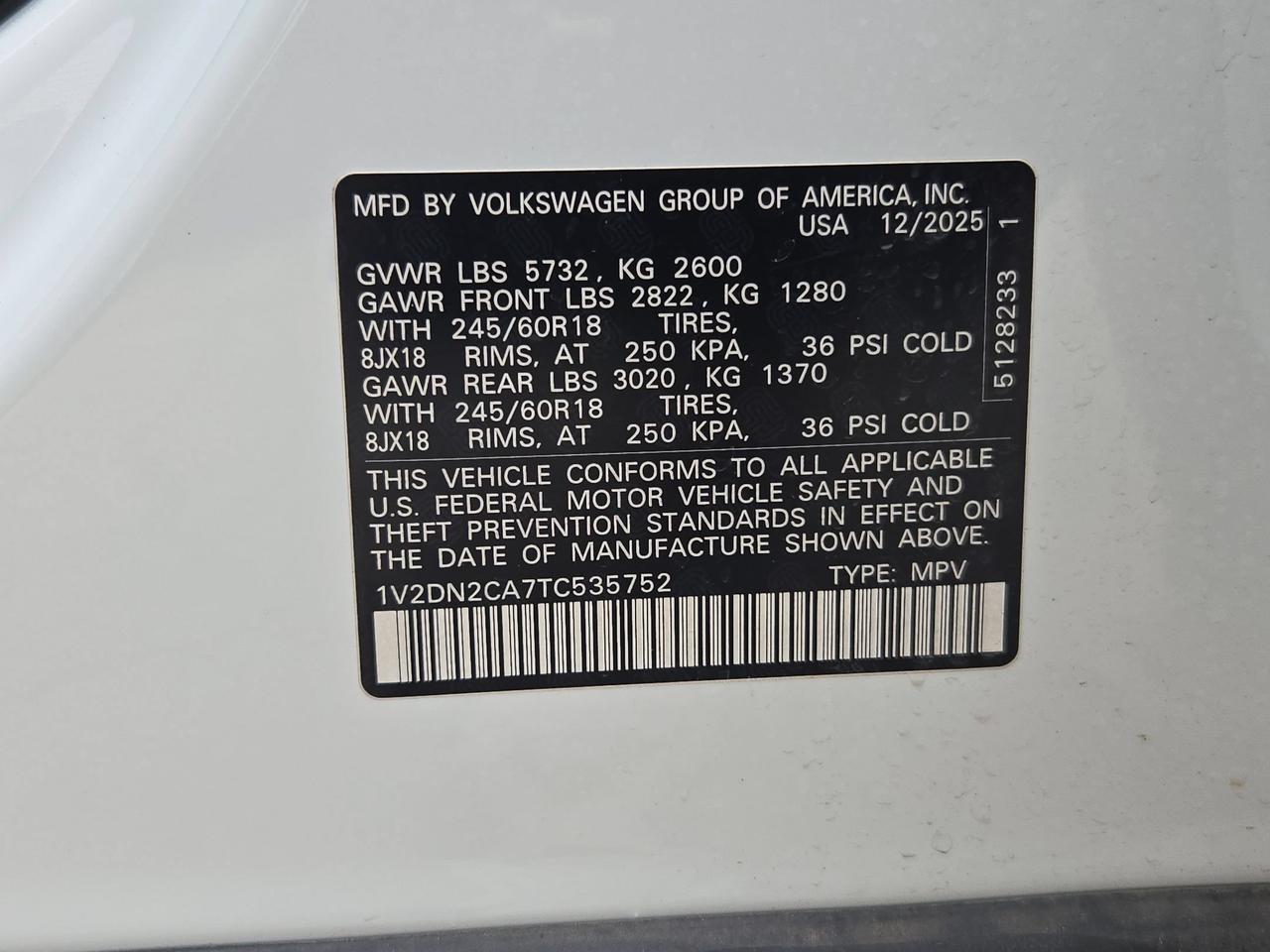 2026 Volkswagen Atlas 2.0T SE San Antonio TX