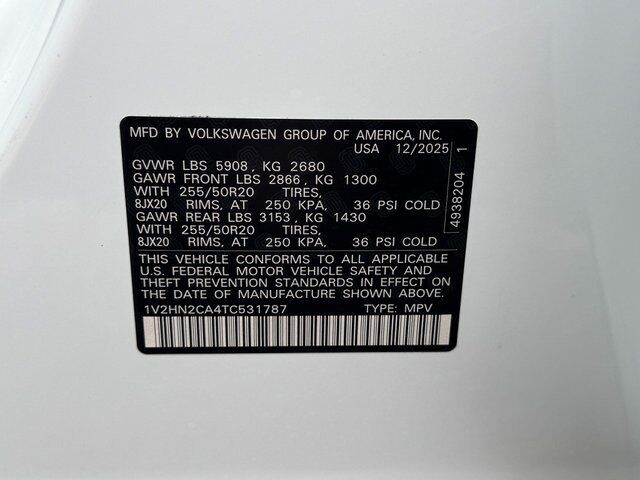 2026 Volkswagen Atlas 2.0T SE w/Technology Springfield VA