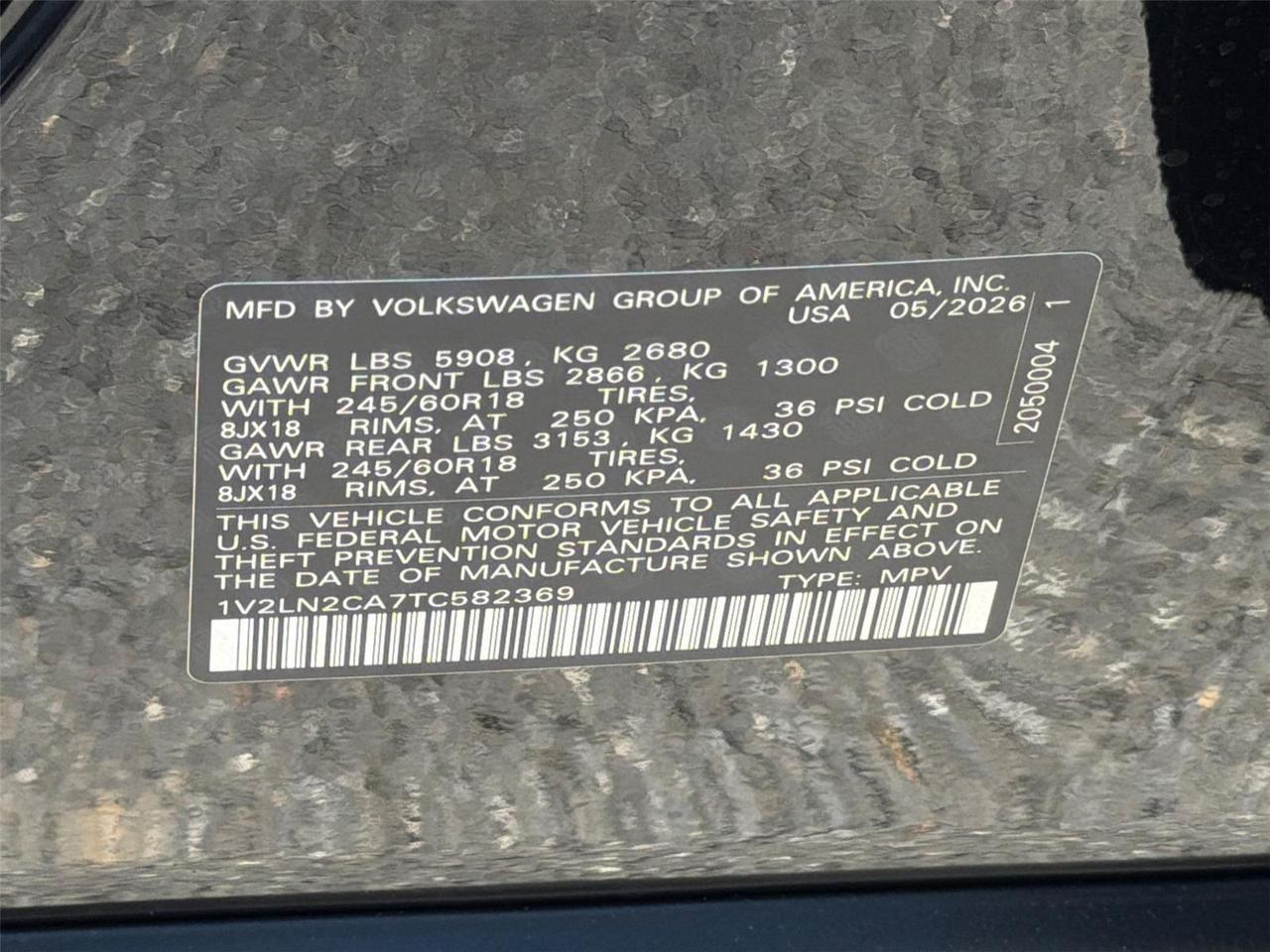 2026 Volkswagen Atlas 2.0T SE Hagerstown MD
