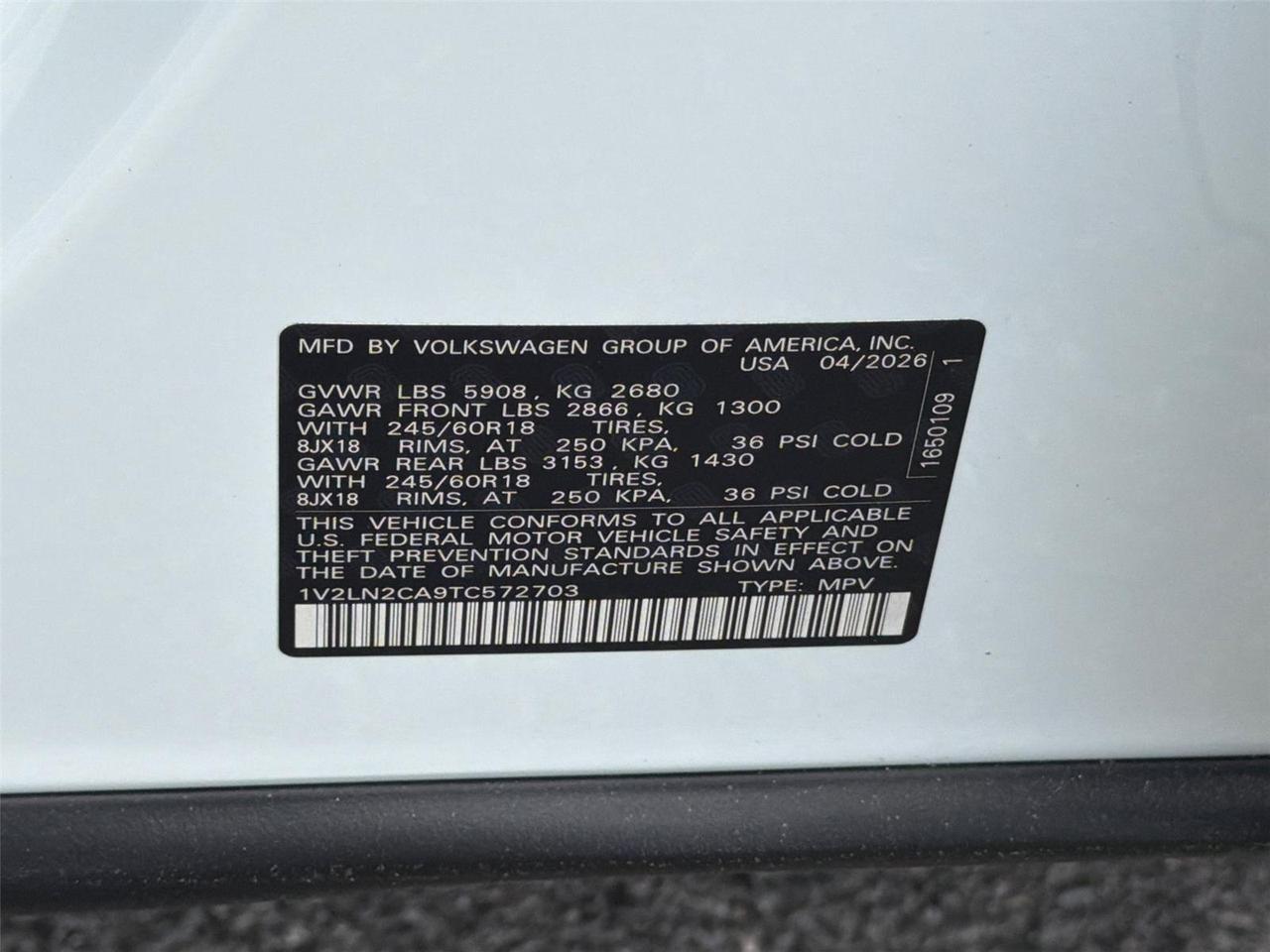 2026 Volkswagen Atlas 2.0T SE Hagerstown MD