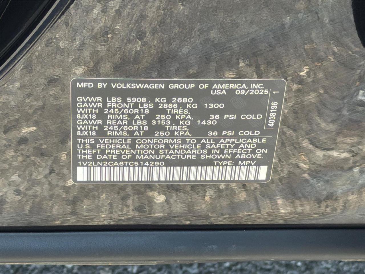 2026 Volkswagen Atlas 2.0T SE Hagerstown MD