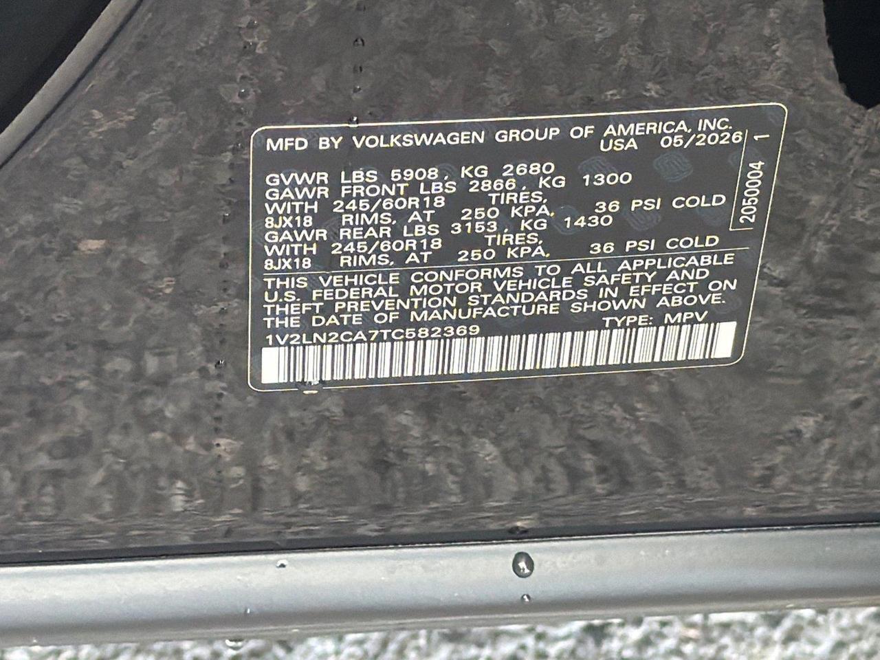 2026 Volkswagen Atlas 2.0T SE Hagerstown MD