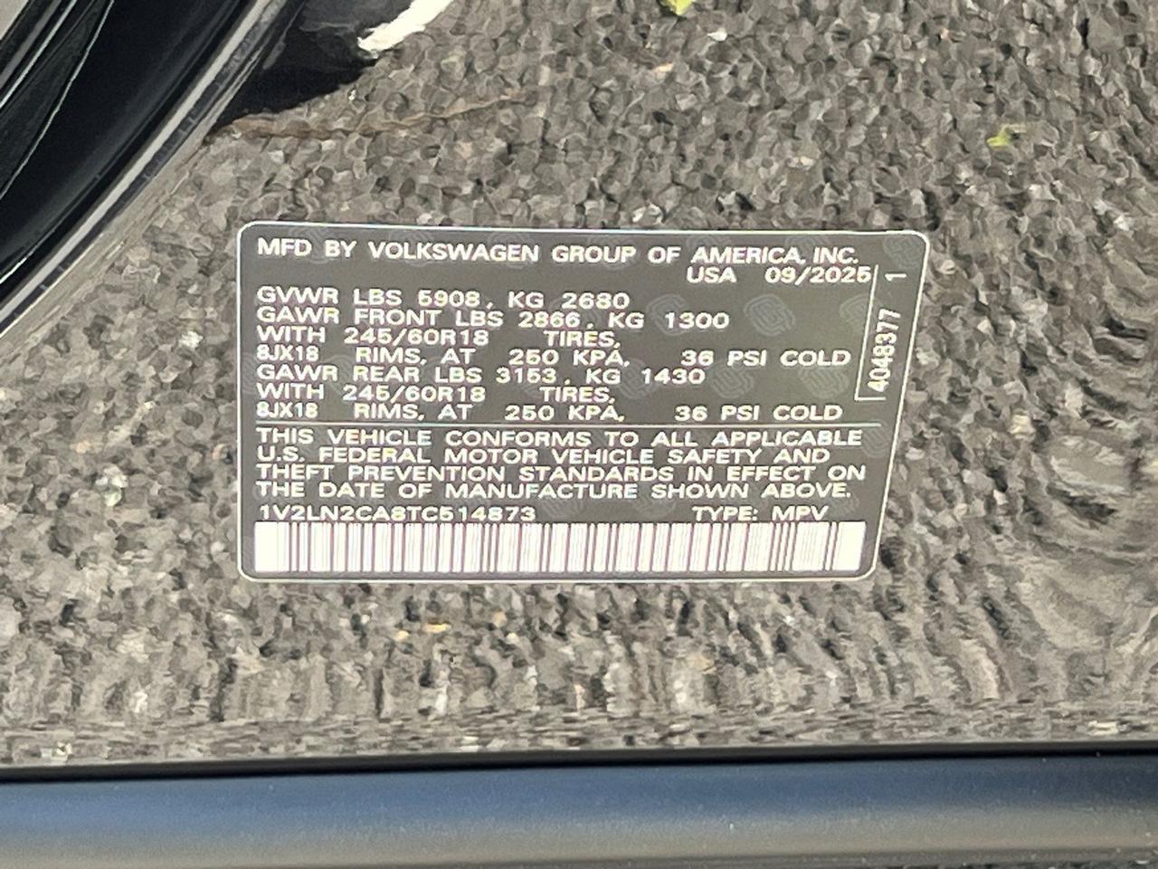 2026 Volkswagen Atlas 2.0T SE Hagerstown MD