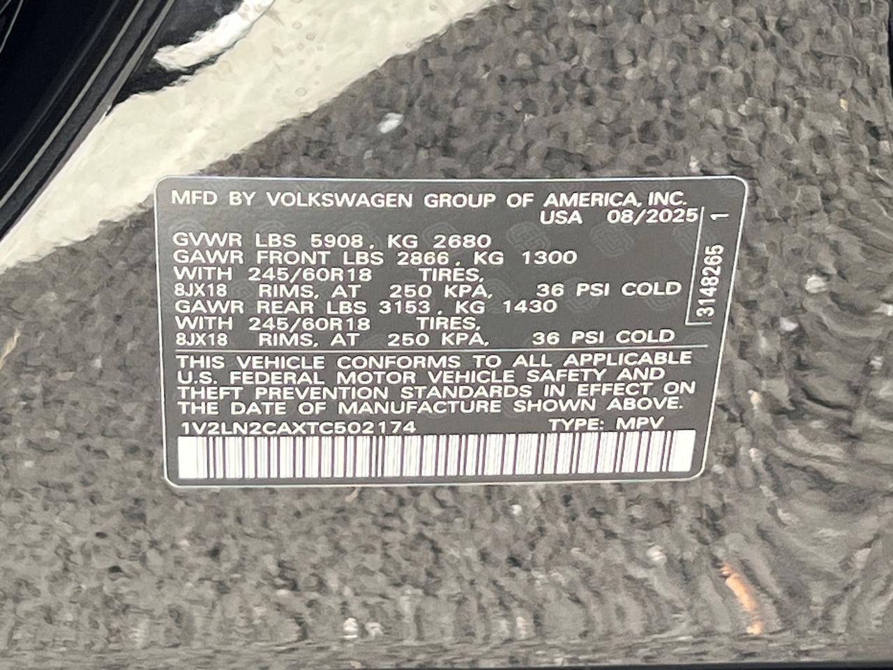 2026 Volkswagen Atlas 2.0T SE Hagerstown MD