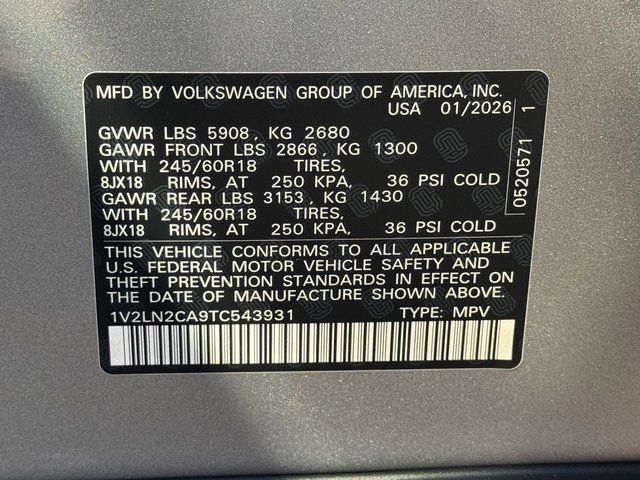 2026 Volkswagen Atlas 2.0T SE Springfield VA