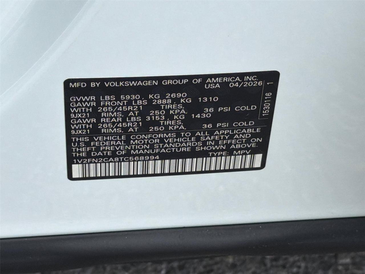 2026 Volkswagen Atlas 2.0T SEL Premium R-Line Hagerstown MD