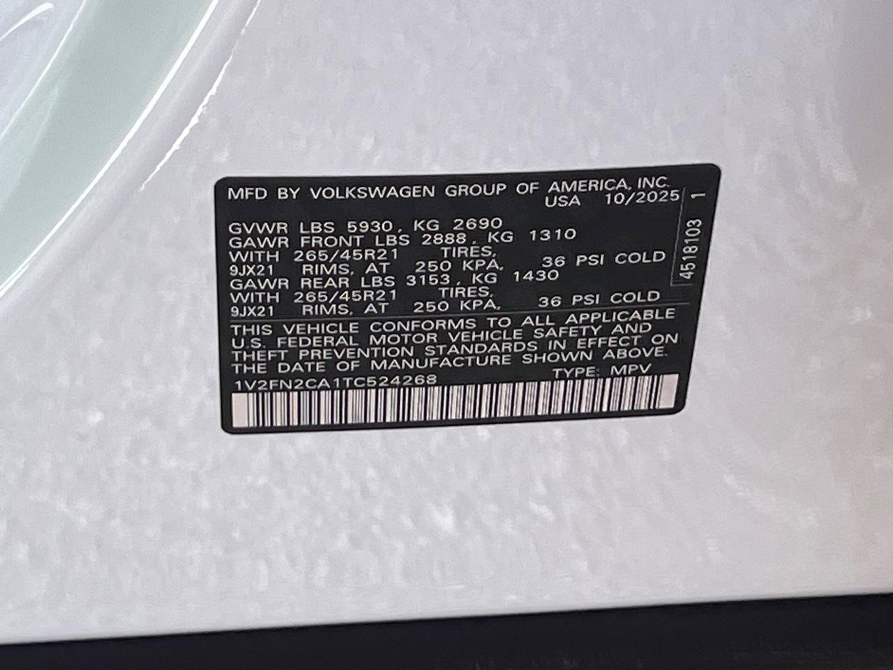 2026 Volkswagen Atlas 2.0T SEL Premium R-Line Hagerstown MD