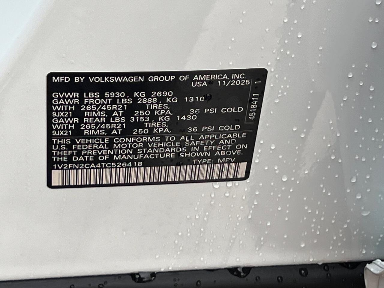 2026 Volkswagen Atlas 2.0T SEL Premium R-Line Hagerstown MD