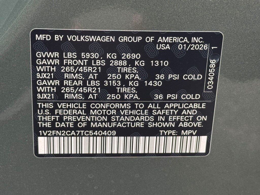 2026 Volkswagen Atlas 2.0T SEL Premium R-Line Springfield VA