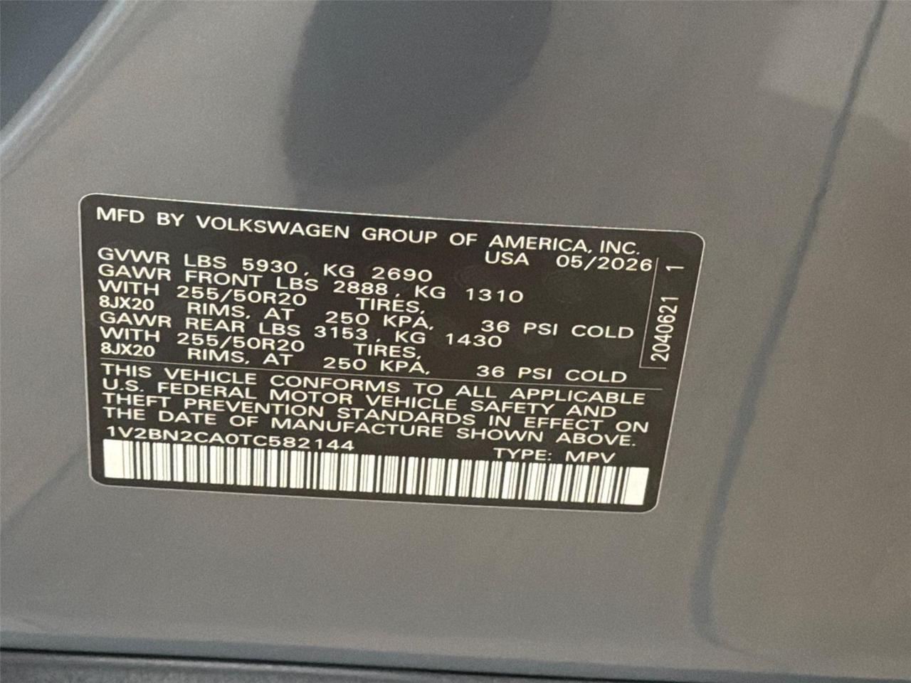 2026 Volkswagen Atlas 2.0T SEL Hagerstown MD