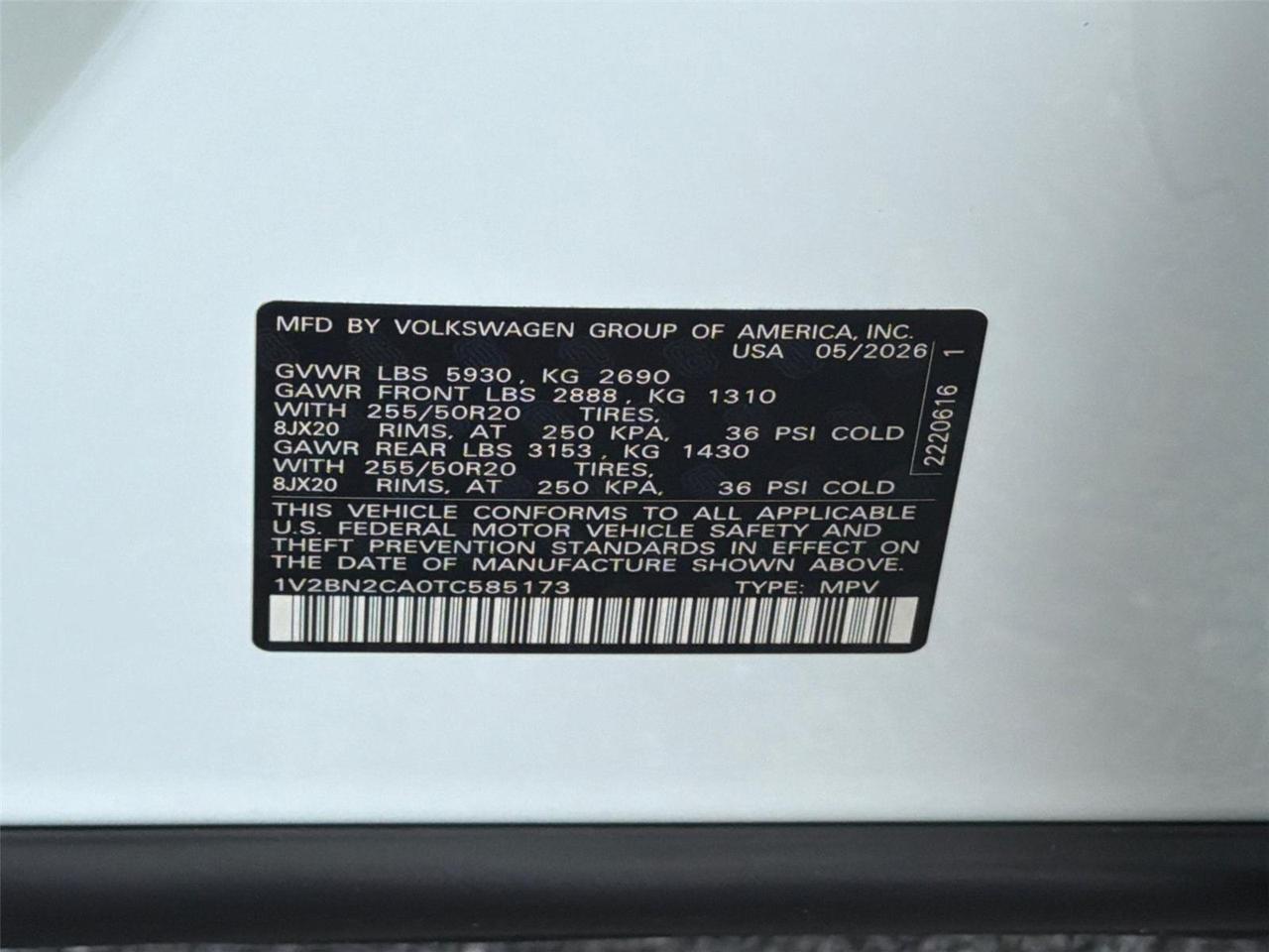 2026 Volkswagen Atlas 2.0T SEL Hagerstown MD