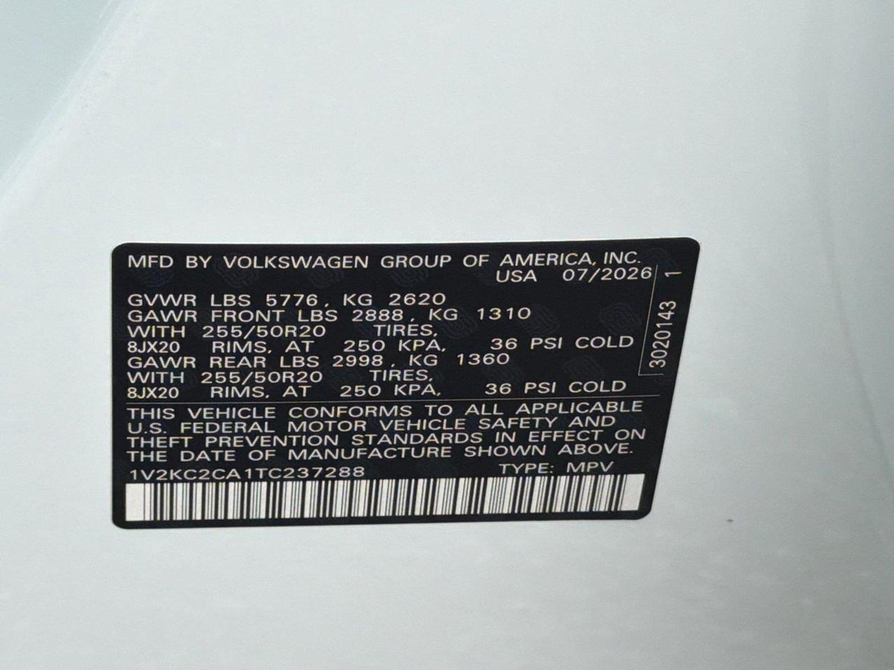 2026 Volkswagen Atlas Cross Sport 2.0T SE w/Technology Hagerstown MD