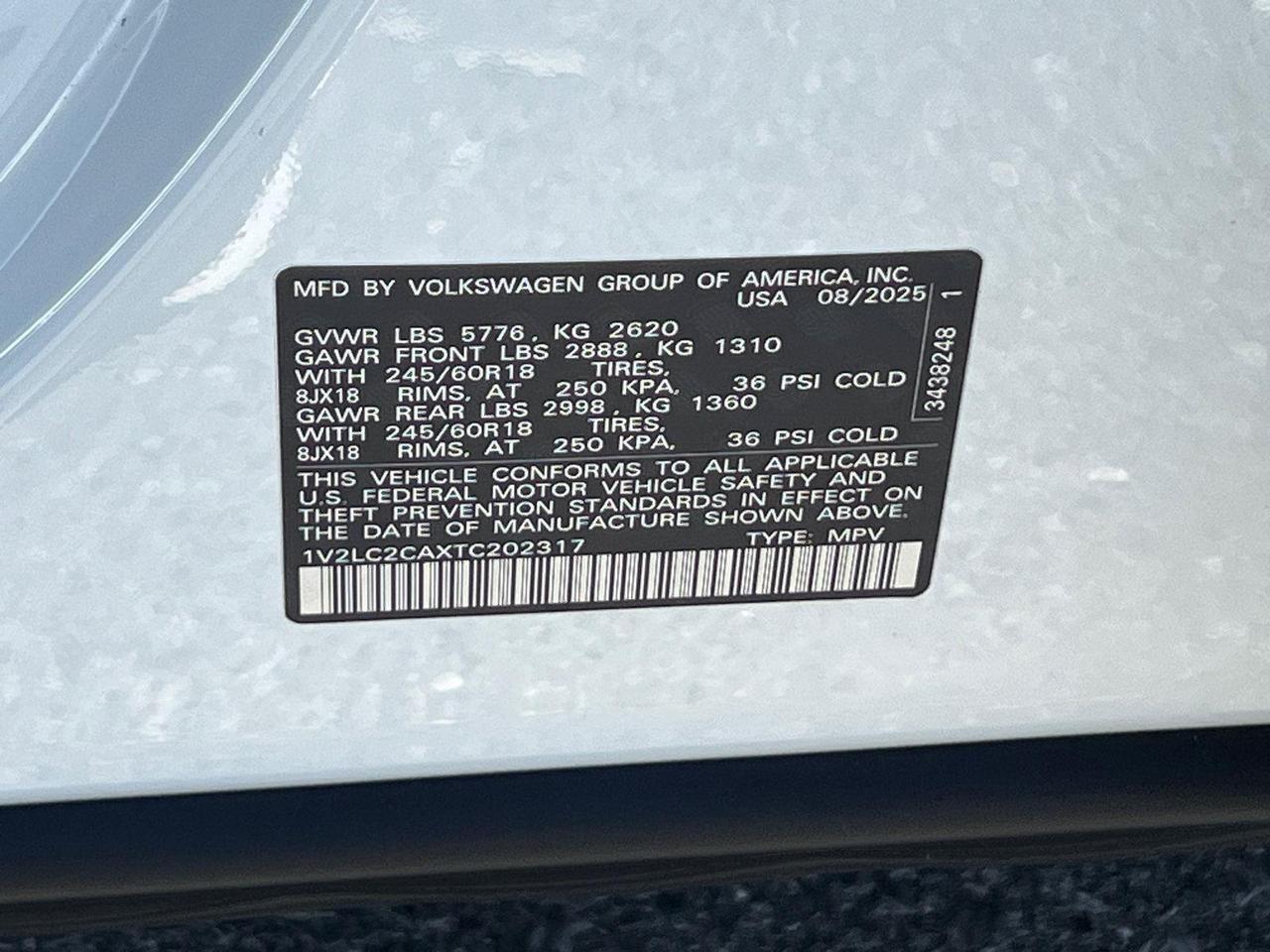 2026 Volkswagen Atlas Cross Sport 2.0T SE Hagerstown MD