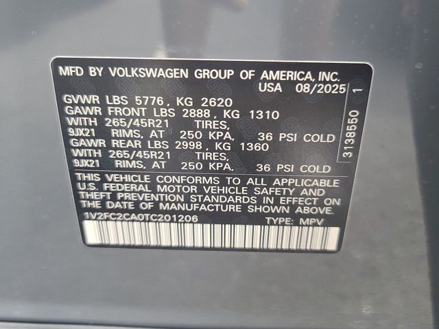 2026 Volkswagen Atlas Cross Sport 2.0T SEL Premium R-Line Springfield VA