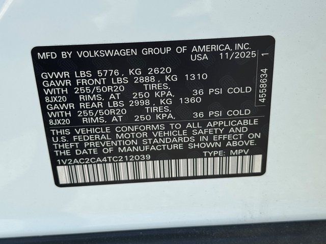2026 Volkswagen Atlas Cross Sport 2.0T SEL R-Line Black Springfield VA