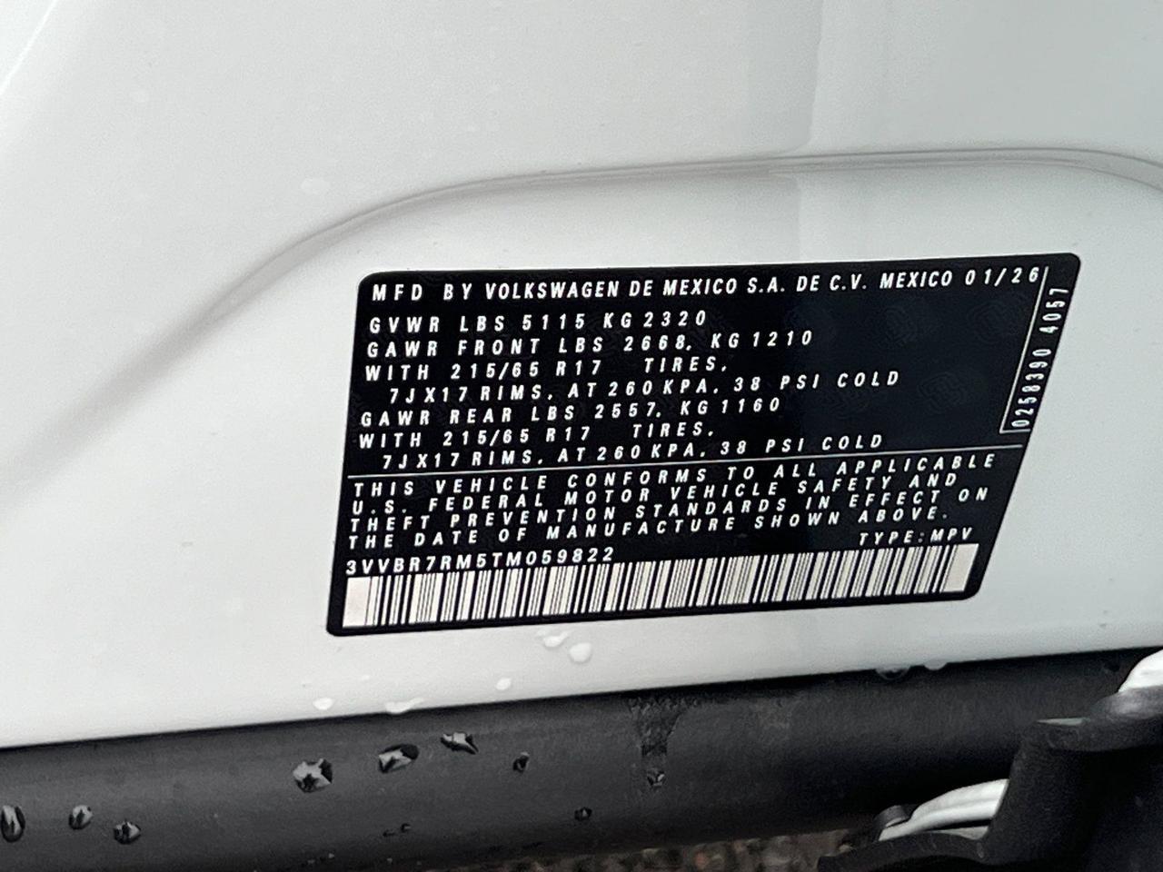 2026 Volkswagen Tiguan 2.0T S Hagerstown MD