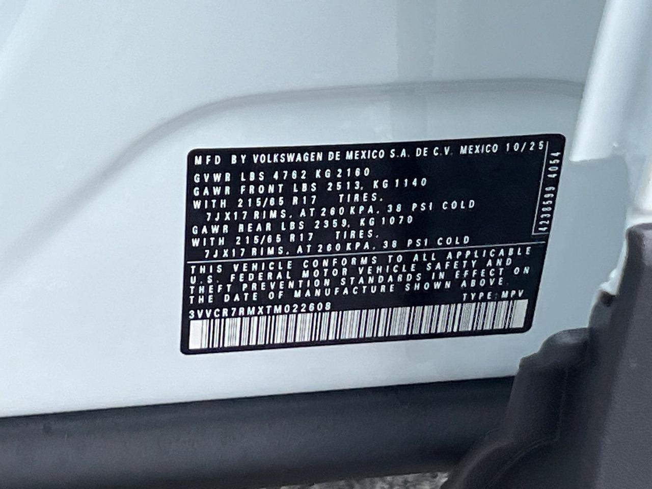 2026 Volkswagen Tiguan 2.0T S Hagerstown MD