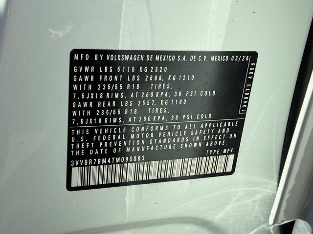 2026 Volkswagen Tiguan 2.0T S Springfield VA