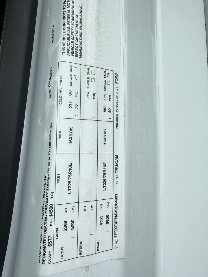2027 Ford E-450SD DRW Gaithersburg MD