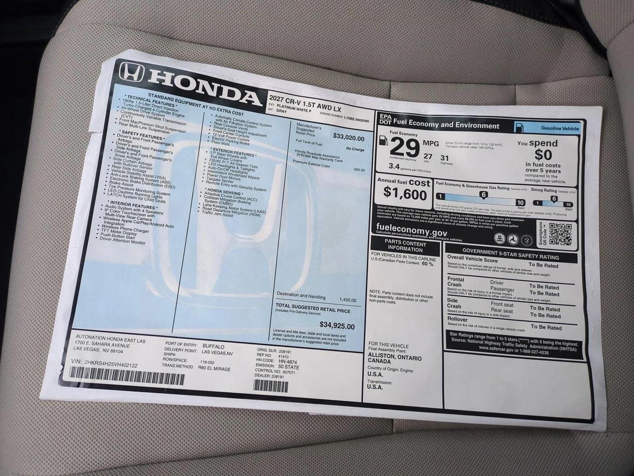 2027 Honda CR-V LX Roseville CA