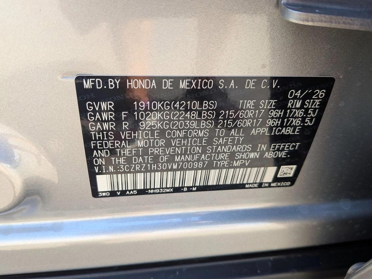 2027 Honda HR-V LX Roseville CA