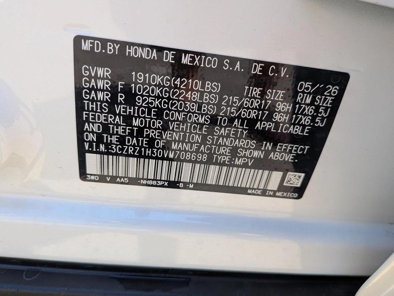 2027 Honda HR-V LX Roseville CA