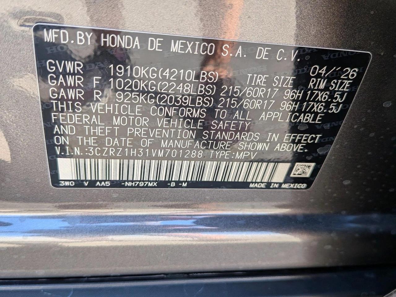 2027 Honda HR-V LX Roseville CA