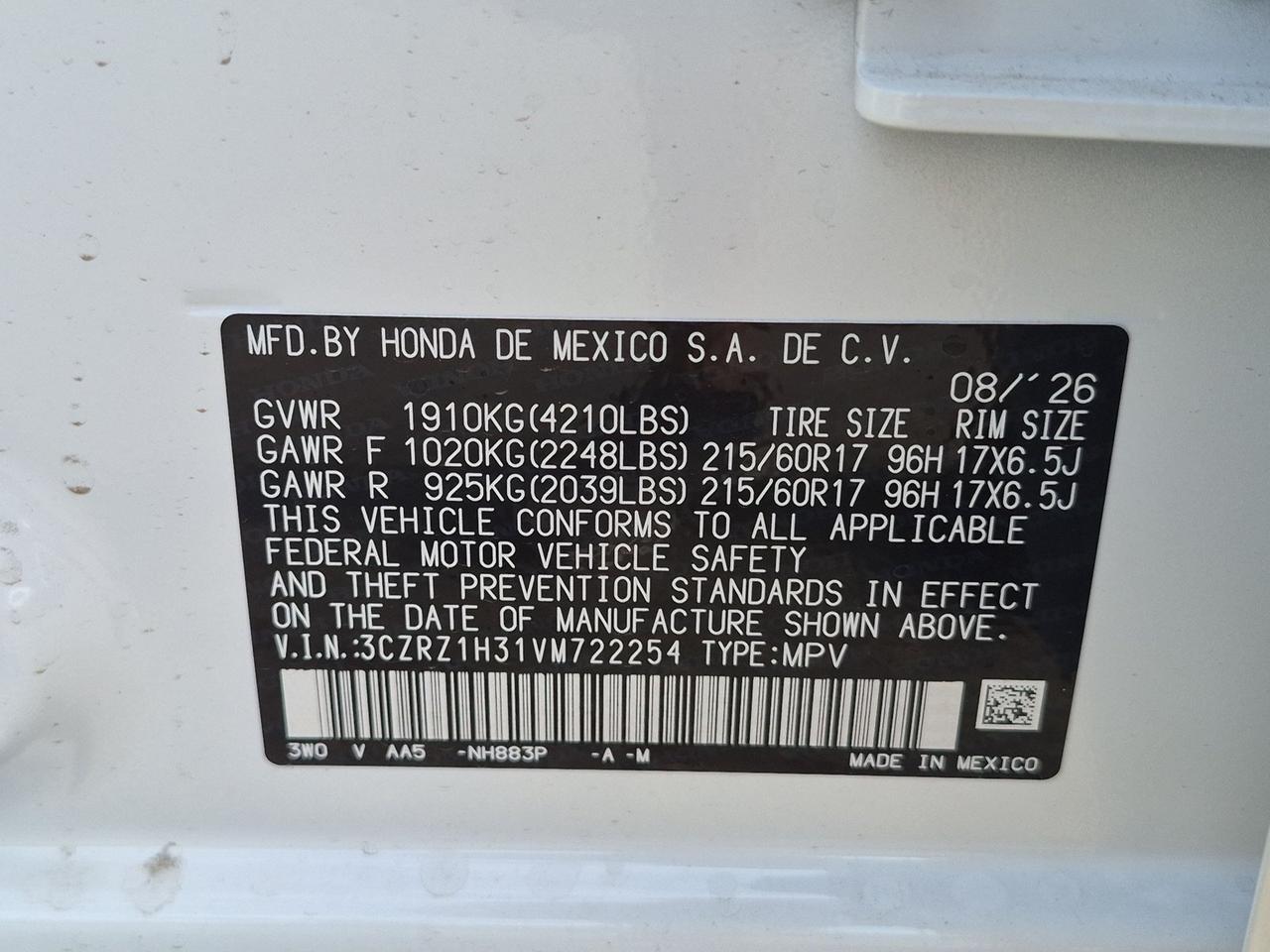 2027 Honda HR-V LX Roseville CA
