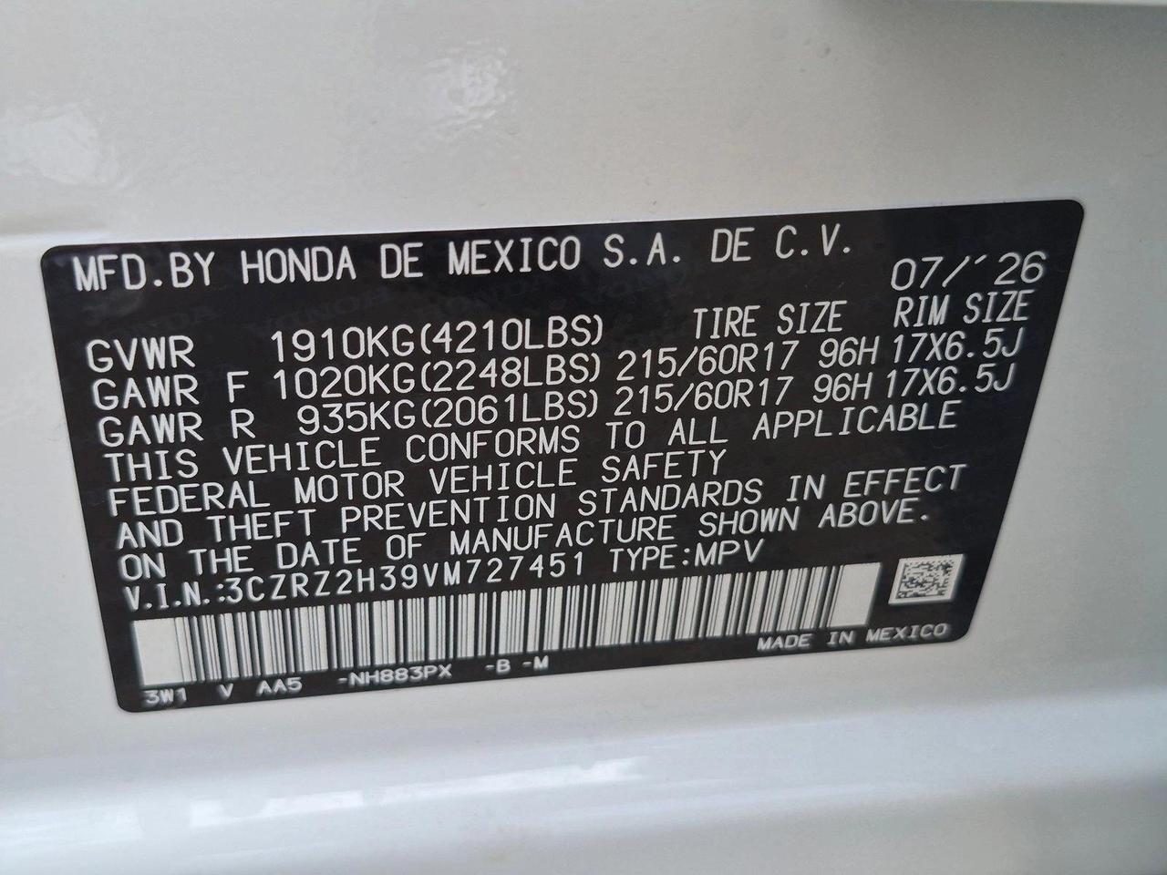 2027 Honda HR-V LX Roseville CA