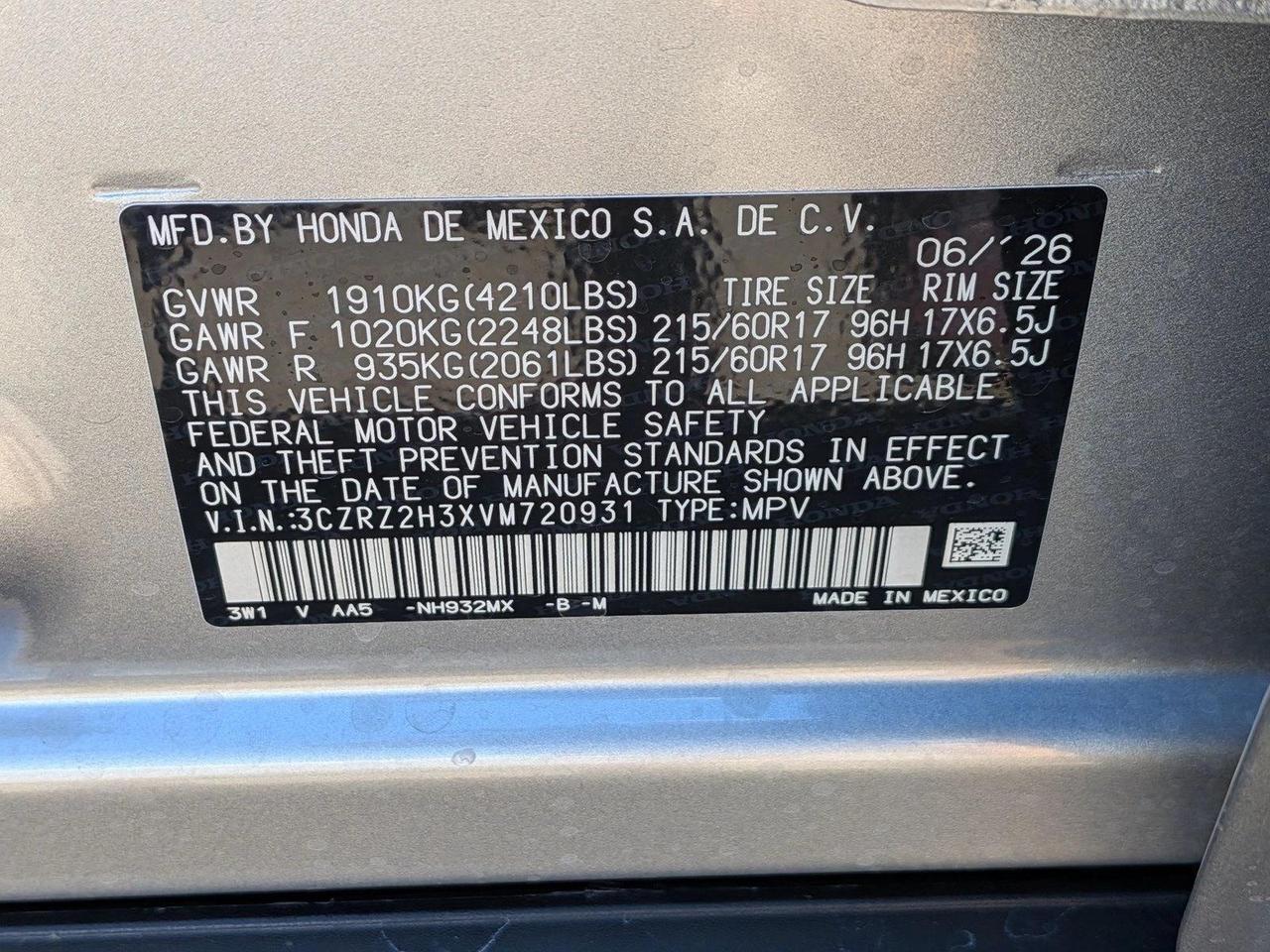 2027 Honda HR-V LX Roseville CA