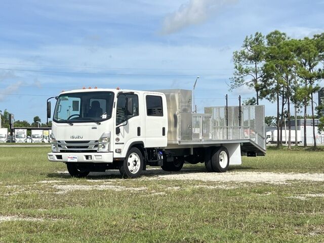 2027 Isuzu NPR-HD Crew cab Aluminum Dovetail Flatbed (Gas)