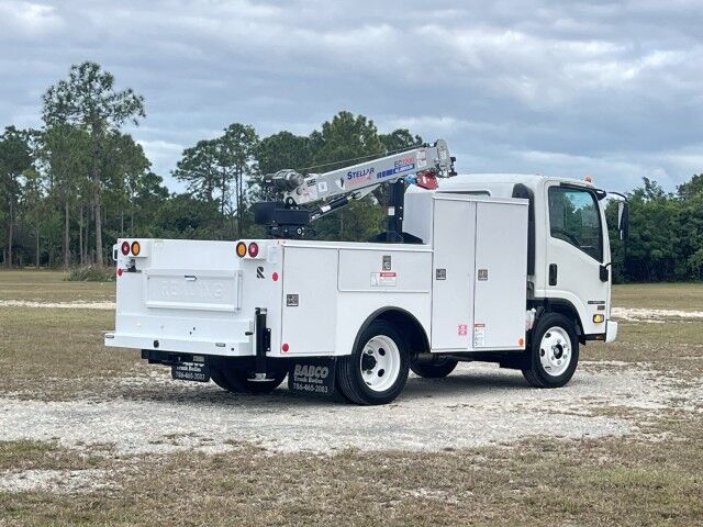 2027 Isuzu NPR-HD Gas Service Truck with Aluminum Telescopic Stellar Crane EC3200 Homestead FL