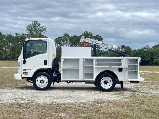 2027 Isuzu NPR-HD Gas Service Truck with Aluminum Telescopic Stellar Crane EC3200 Homestead FL