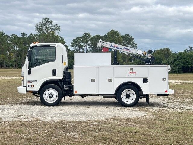 2027 Isuzu NPR-HD Gas Service Truck with Aluminum Telescopic Stellar Crane EC3200 Homestead FL