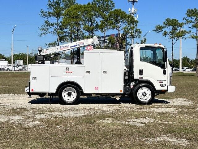 2027 Isuzu NPR-HD Gas Service Truck with Aluminum Telescopic Stellar Crane EC3200 Homestead FL
