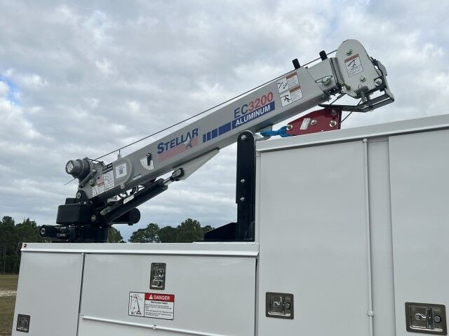 2027 Isuzu NPR-HD Gas Service Truck with Aluminum Telescopic Stellar Crane EC3200 Homestead FL