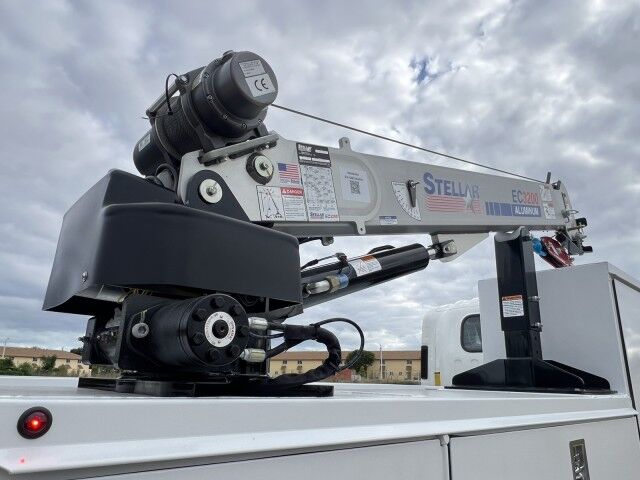 2027 Isuzu NPR-HD Gas Service Truck with Aluminum Telescopic Stellar Crane EC3200 Homestead FL