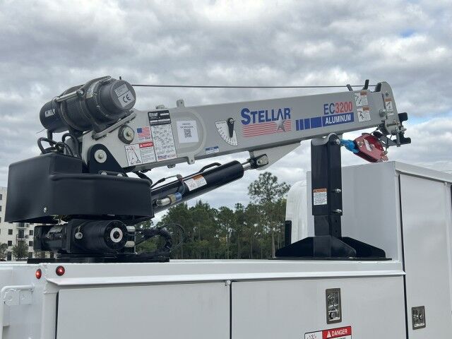2027 Isuzu NPR-HD Gas Service Truck with Aluminum Telescopic Stellar Crane EC3200 Homestead FL