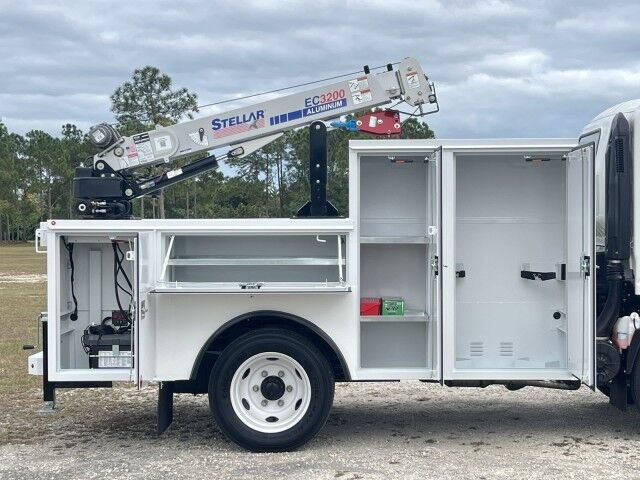 2027 Isuzu NPR-HD Gas Service Truck with Aluminum Telescopic Stellar Crane EC3200 Homestead FL
