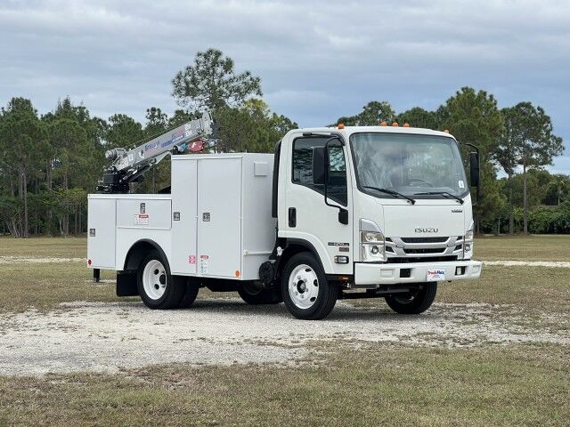 2027 Isuzu NPR-HD Gas Service Truck with Aluminum Telescopic Stellar Crane EC3200 Homestead FL