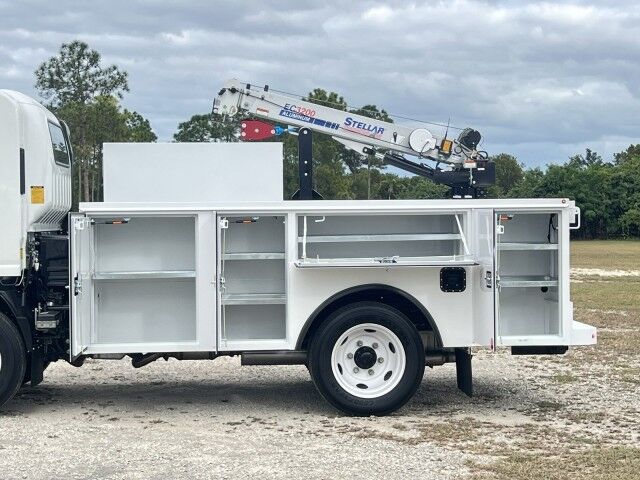 2027 Isuzu NPR-HD Gas Service Truck with Aluminum Telescopic Stellar Crane EC3200 Homestead FL