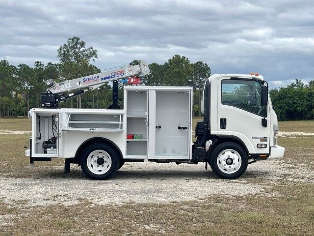 2027 Isuzu NPR-HD Gas Service Truck with Aluminum Telescopic Stellar Crane EC3200 Homestead FL