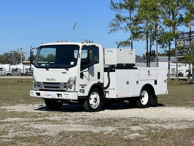 2027 Isuzu NPR-HD Gas Service Truck with Aluminum Telescopic Stellar Crane EC3200 Homestead FL