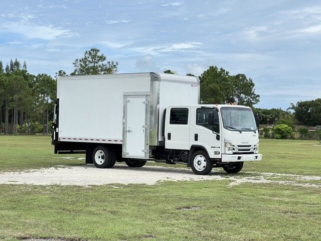 2027 Isuzu NRR Crew Cab GAS 16' Dry Box Truck with 2,000 Railgate