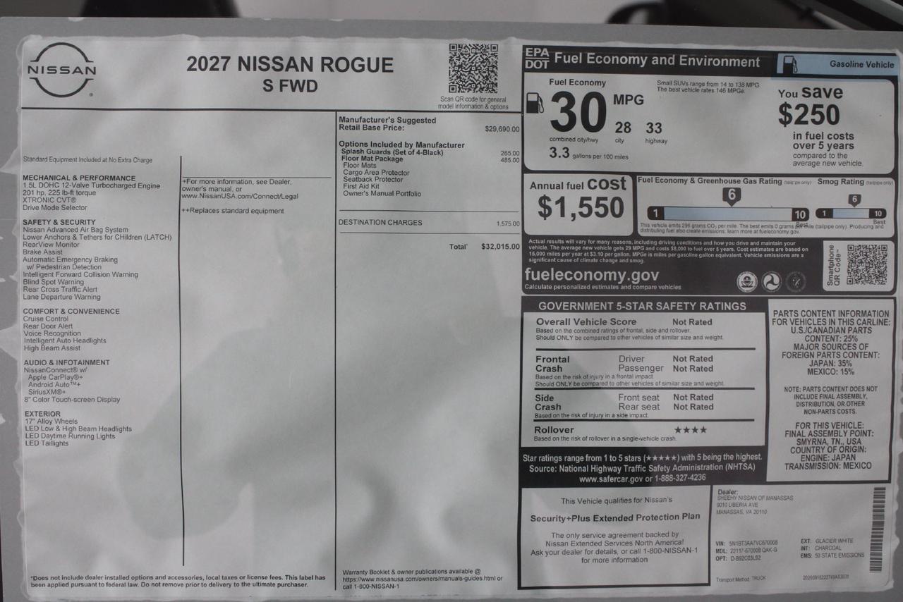 2027 Nissan Rogue S Manassas VA