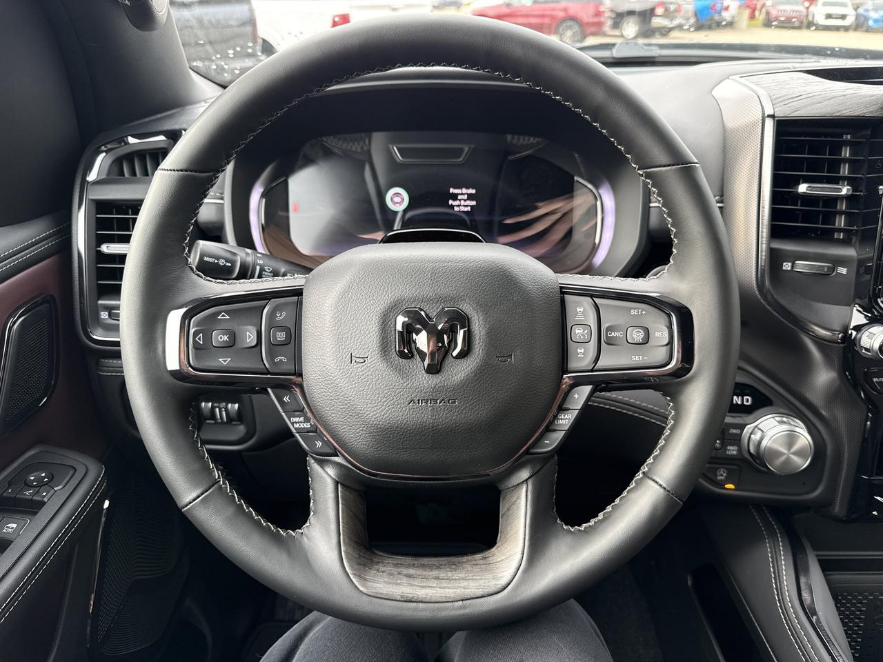 2027 Ram 1500 Limited Crew Cab 4x4 | 3L Twin Turbo | Ebony Red Black Quilted Leather | Massage Seats | Sunroof Redwater AB