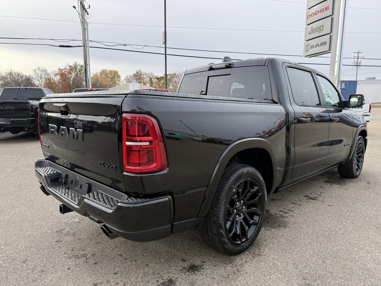 2027 Ram 1500 Limited Crew Cab 4x4 | 3L Twin Turbo | Ebony Red Black Quilted Leather | Massage Seats | Sunroof Redwater AB