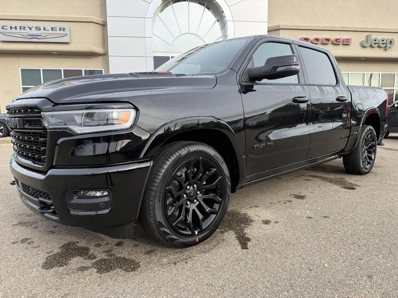 2027 Ram 1500 Limited Crew Cab 4x4 | 3L Twin Turbo | Ebony Red Black Quilted Leather | Massage Seats | Sunroof Redwater AB