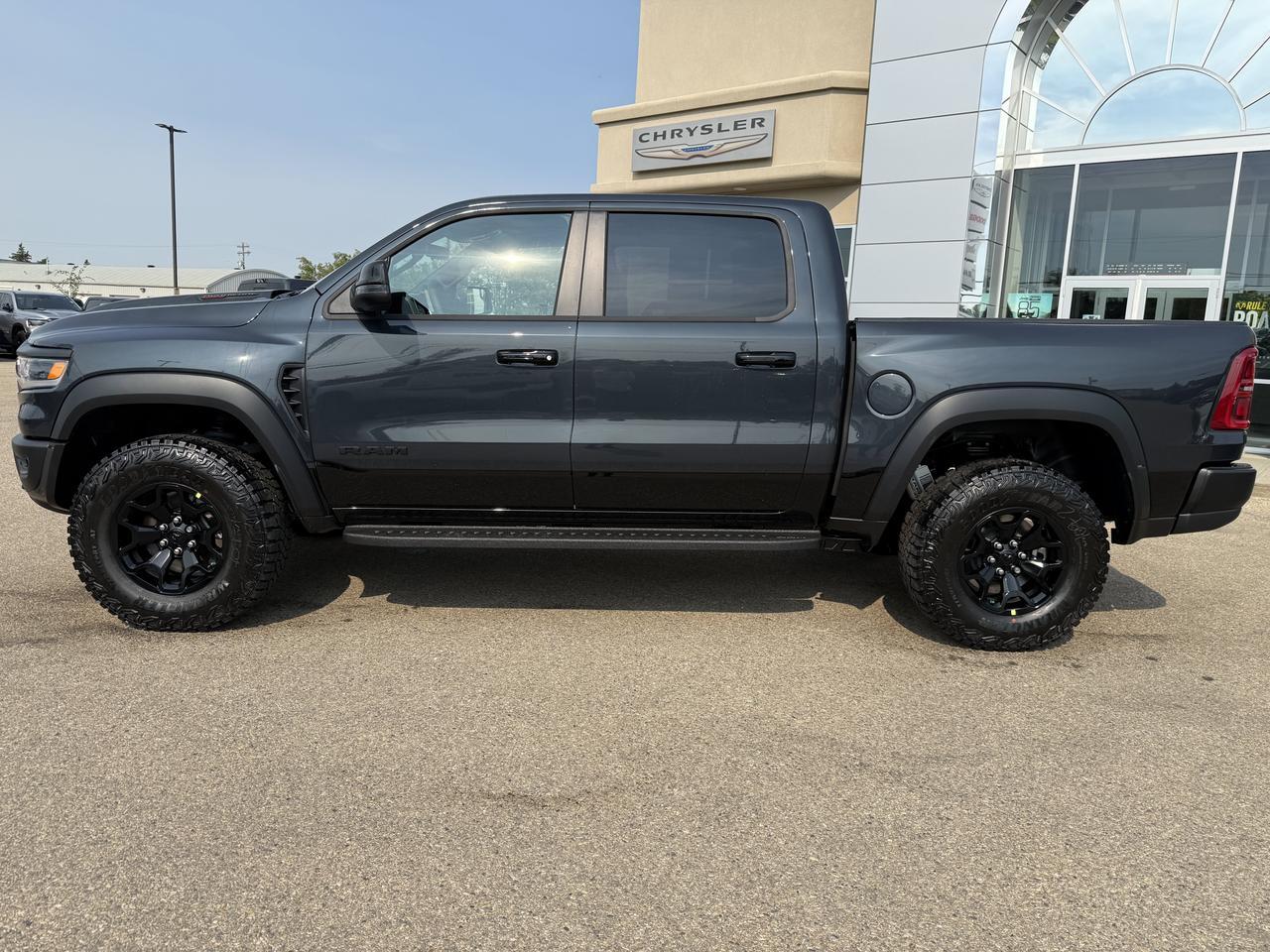 2027 Ram 1500 RHO Crew Cab 4x4 | 3L Hurricane | Forged Blue | Premium Leather Suede | Dual Pane Pano Sunroof Redwater AB